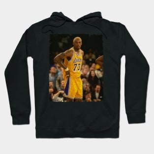 Dennis Rodman in Lakers Hoodie